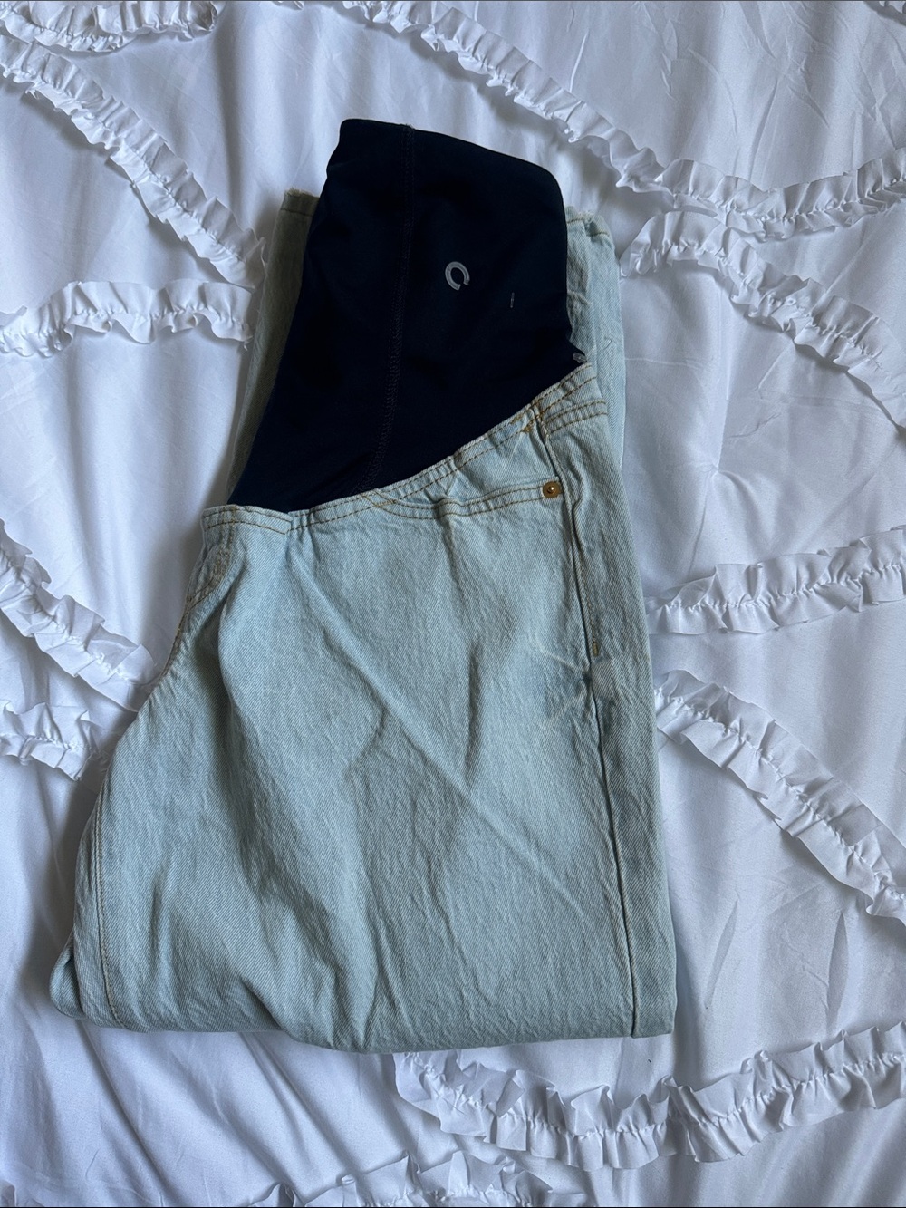 Isabel Maternity Jeans with Black Waist Panel - Picture 5 of 6